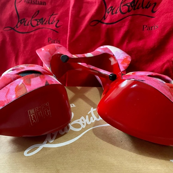 CHRISTIAN LOUBOUTIN Pink Popi Fabric Volpi - Picture 4 of 14